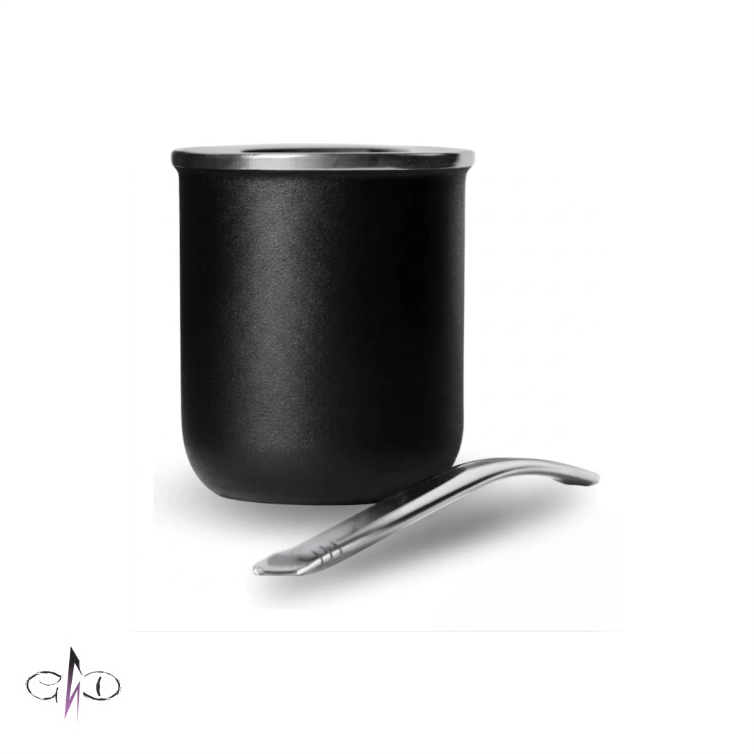 Mate De Acero Inoxidable - 350ml (Con Bombilla)