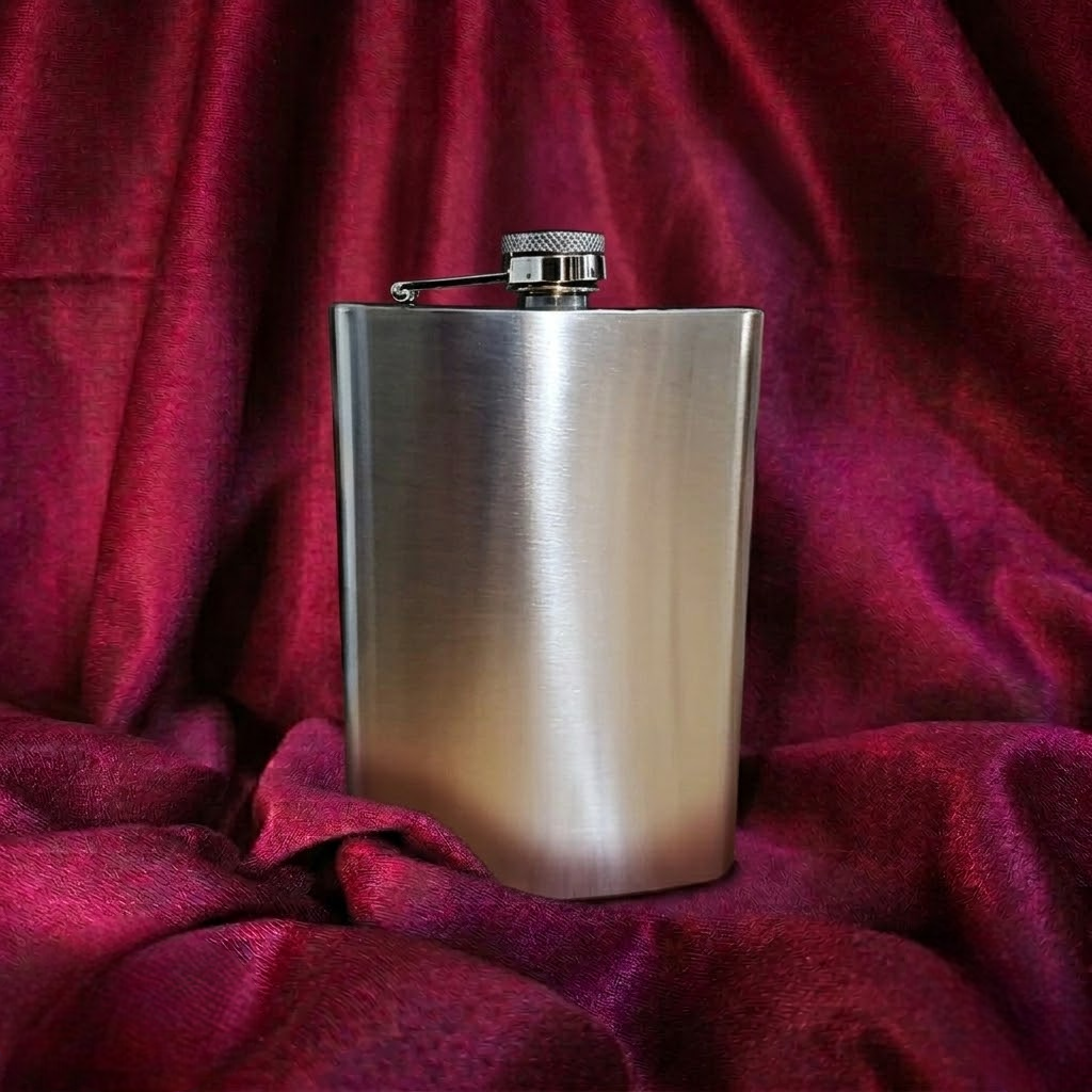 Petaca De Acero Inoxidable 200ml - Portatil C/Bolsa
